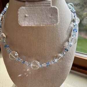 18" hand strung crystal necklace